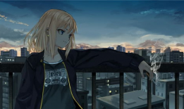 动漫女抽烟,迷离烟圈中的青春演绎